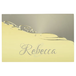 Decoración metalizado de oro de lujo en oro y plat