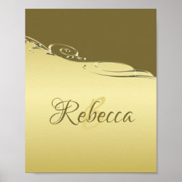 Decoración metalizado de oro de lujo sobre oro mil