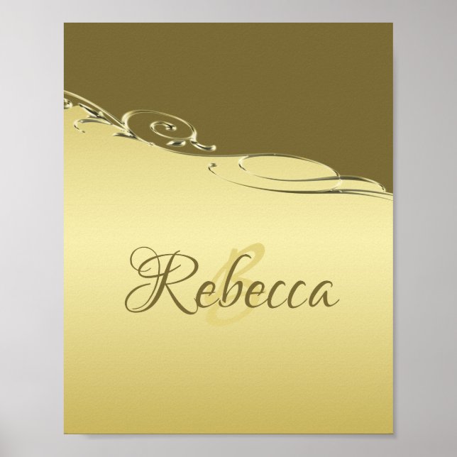 Decoración metalizado de oro de lujo sobre oro mil (Frente)