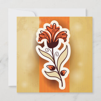 Decoración moderna con flores, invitación