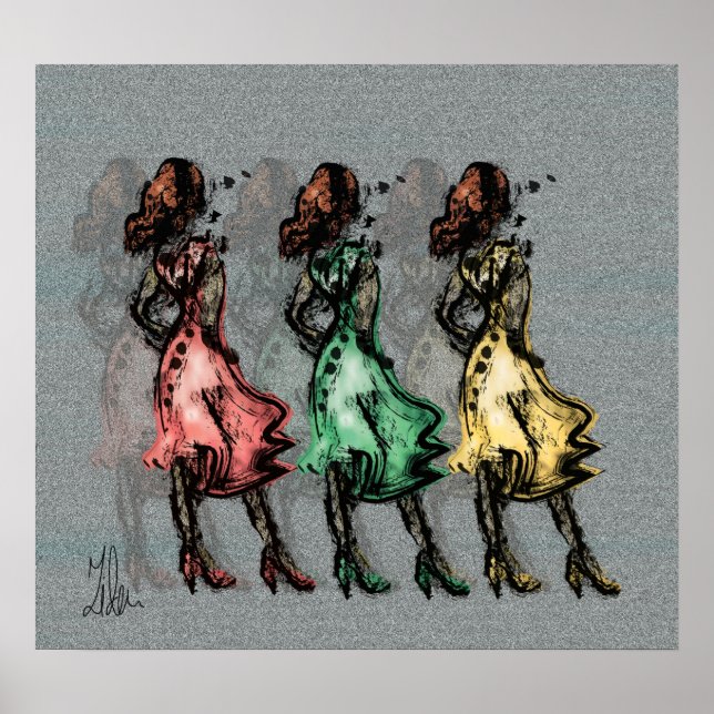 Decoración moderna de la pared - poster (Frente)