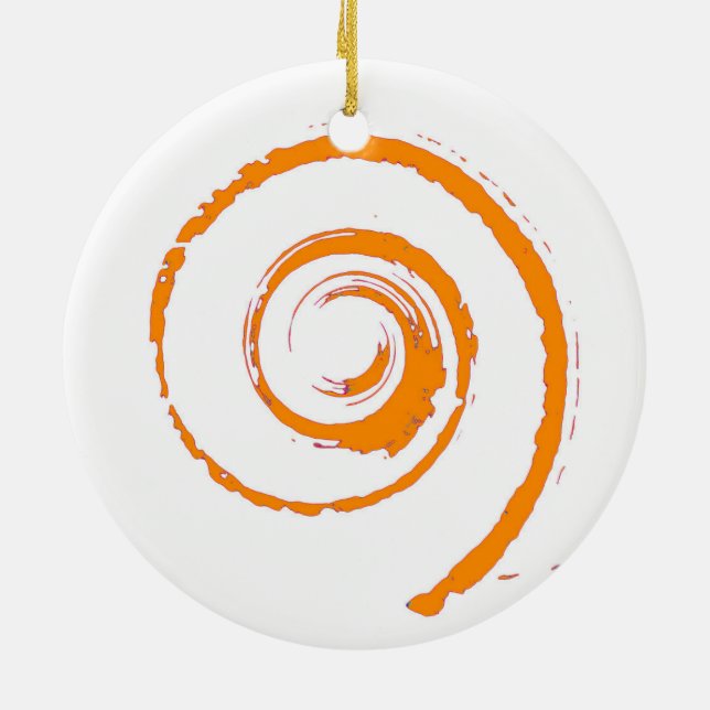 Decoración navidad con torbellino Naranja (Atrás)
