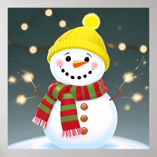 Decoración Navideña de Muñeco de Nieve Festivo par