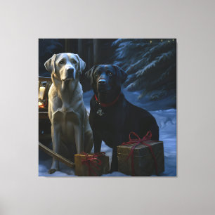 Decoración Navideña Trineo Nevado de Labrador