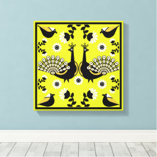 Decoración original de arte pavo real