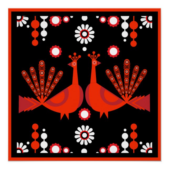 Decoración original de arte pavo real (Anverso)