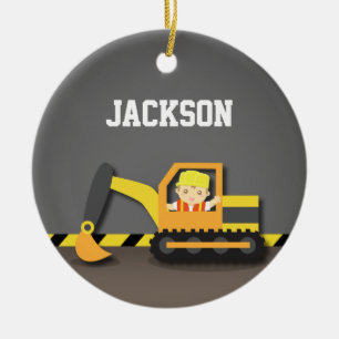 Decoración para habitación de niños con excavadora