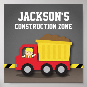 Decoración para habitación de niños constructores 