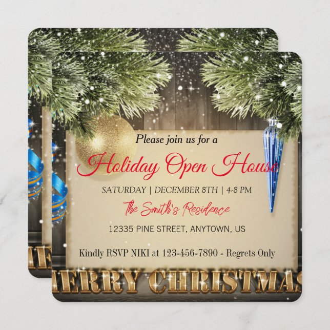 Decoración para la tarjeta navideña (Anverso / Reverso)