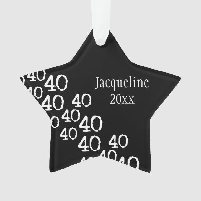 Decoración personalizada de 40 cumpleaños (Anverso)