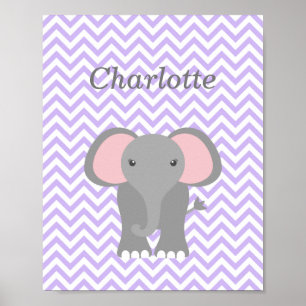 Decoración personalizada de guardería con elefante