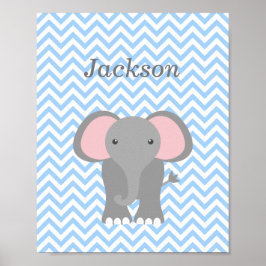 Decoración personalizada de guardería con elefante