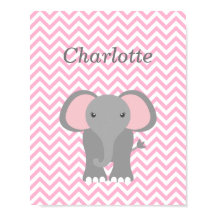 Decoración personalizada de guardería para elefant