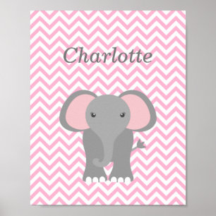 Decoración personalizada de guardería para elefant