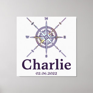 Decoración personalizada de la brújula de mapas