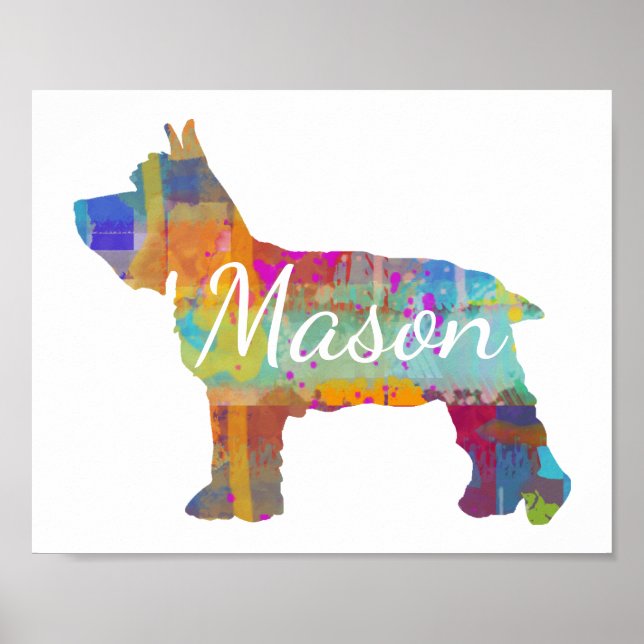 Decoración personalizada Mini Schnauzer Wall Art H (Frente)