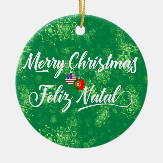 Decoración portuguesa americana, feliz natal (Frente)