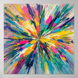 Decoración poster de arte colorido abstracto expre