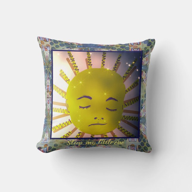 Decoración relajante de un niño con una almohada (Anverso)