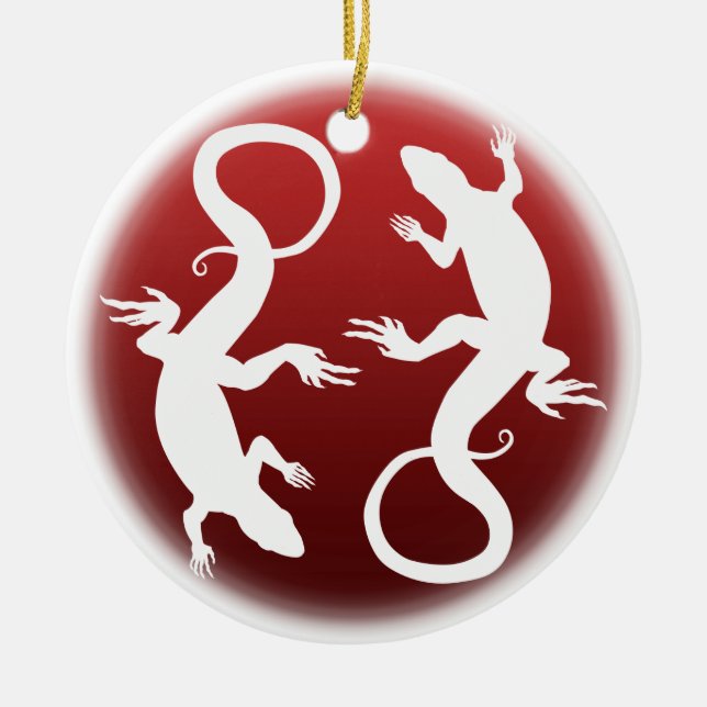 Decoración Reptil Personalizada de Ornamento Lizar (Frente)