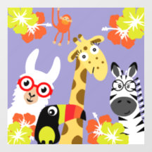 Decoración residencial de Safari de jungla animal