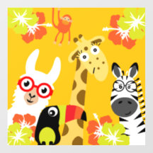 Decoración residencial de Safari de jungla animal