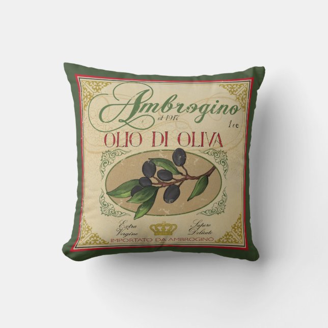 Decoración retra italiana de la almohada del (Anverso)