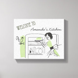 Decoración retra personalizada de la lona de la