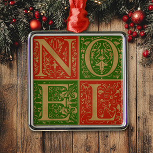 Decoración retro noel rojo y verde