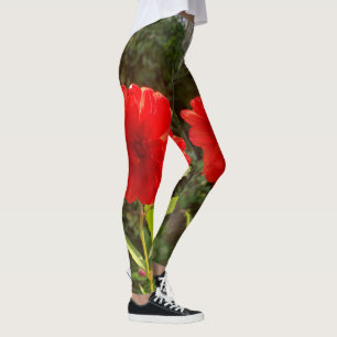 Decoración roja de Dahlia Leggings
