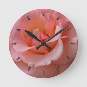 Decoración Rosa del reloj de pared de flores Rosa