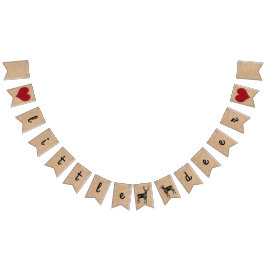 Decoración rústica de la bandera del bebé del