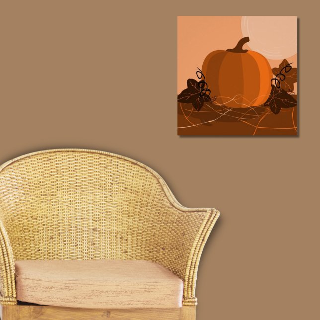 Decoración tradicional de la cocina de calabaza Na (Traditional Orange Pumpkin Poster)