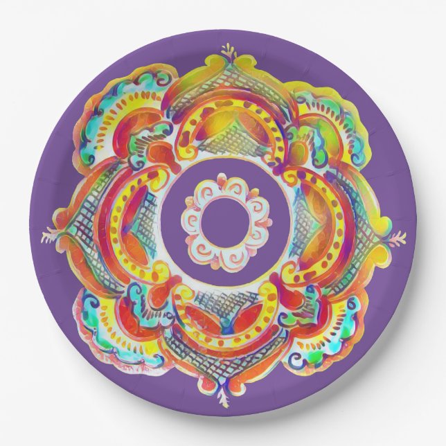 Decoración tradicional ucraniana folclórica platos (Anverso)