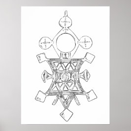 Decoración tribal poster de arte dibujado a mano