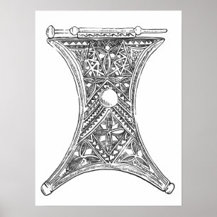Decoración tribal poster ilustracion hecho a mano
