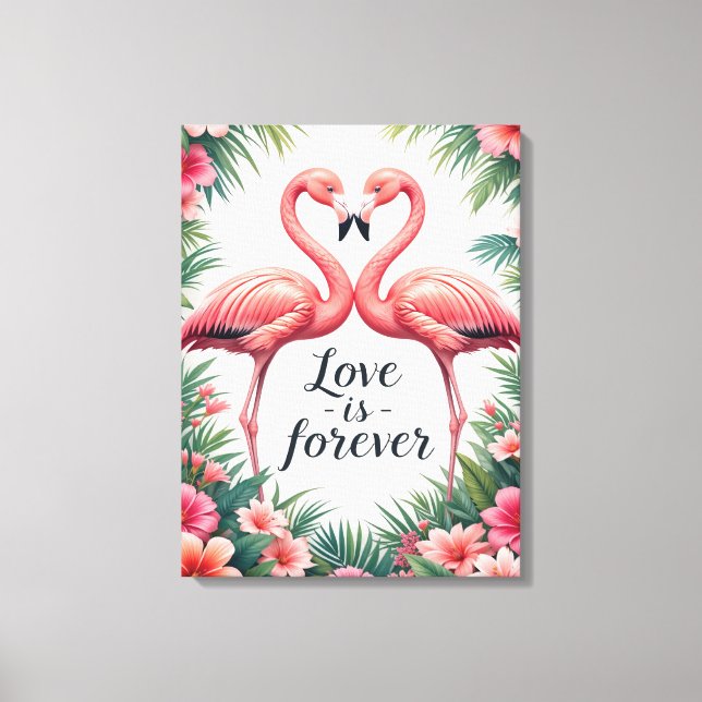 Decoración Tropical Amor de Flamenco (Anverso)