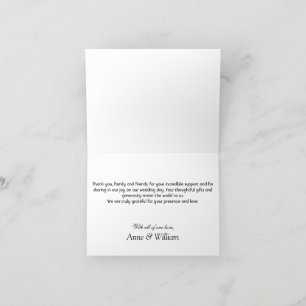 Decoración vintage de bodas Doble tarjeta de agrad