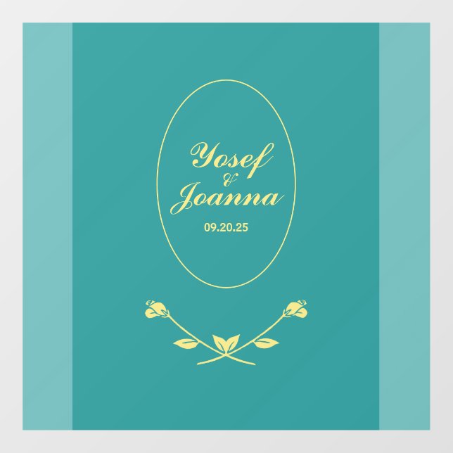 Decoración y Pegatina de la pareja boda (Hoja)