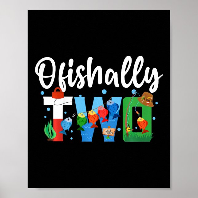 Decoraciones de cumpleaños para niños O-fish-ally  (Frente)