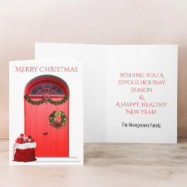 Decoraciones Felices Fiestas Navidad Puertas Rojas
