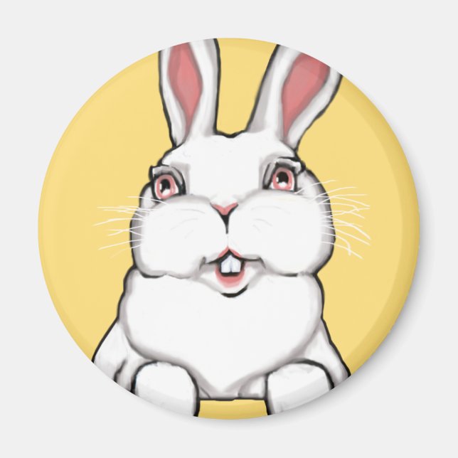 Decoraciones festivas de Pascua en el imán Bunny d (Frente)