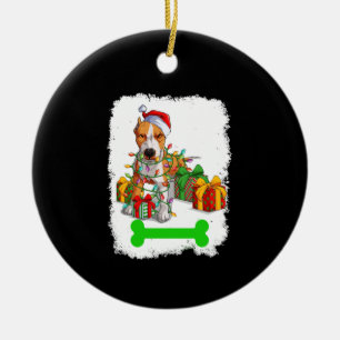 Decoraciones navideñas de PitBull Pajama Santa Ha