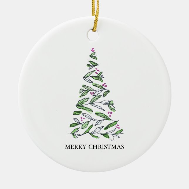Decoraciones navideñas de Scandi Ornamento único (Frente)