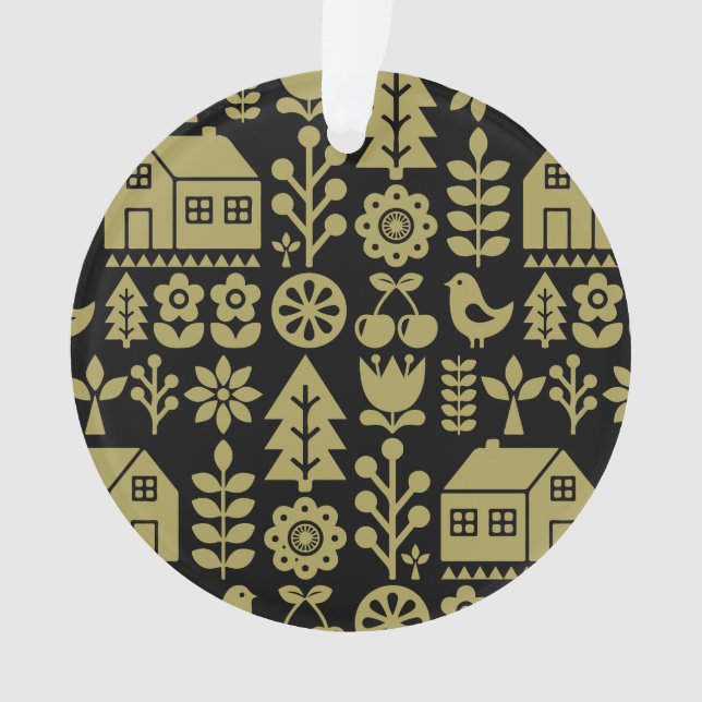 Decoraciones navideñas nórdicas escandinavas (Anverso)