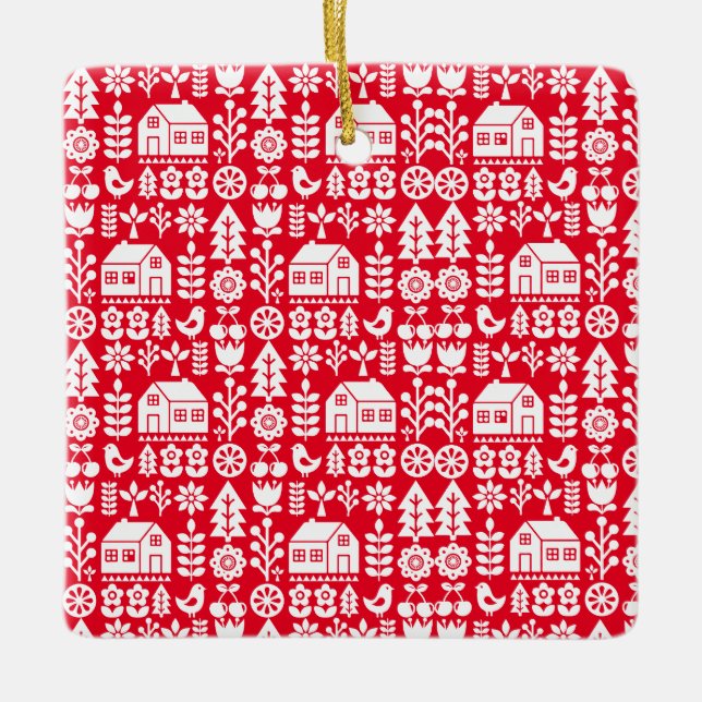 Decoraciones navideñas nórdicas escandinavas (Anverso)