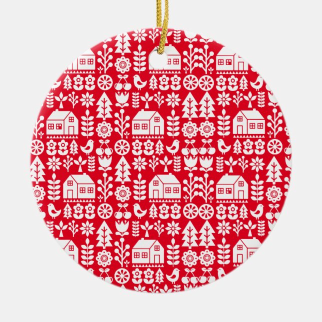 Decoraciones navideñas nórdicas escandinavas (Frente)