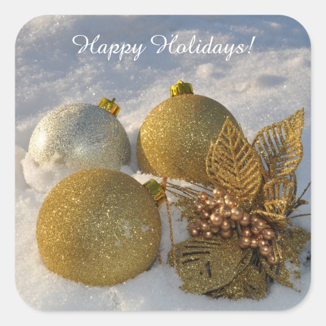 Decoraciones navideñas pegatinas de texto personal (Anverso)