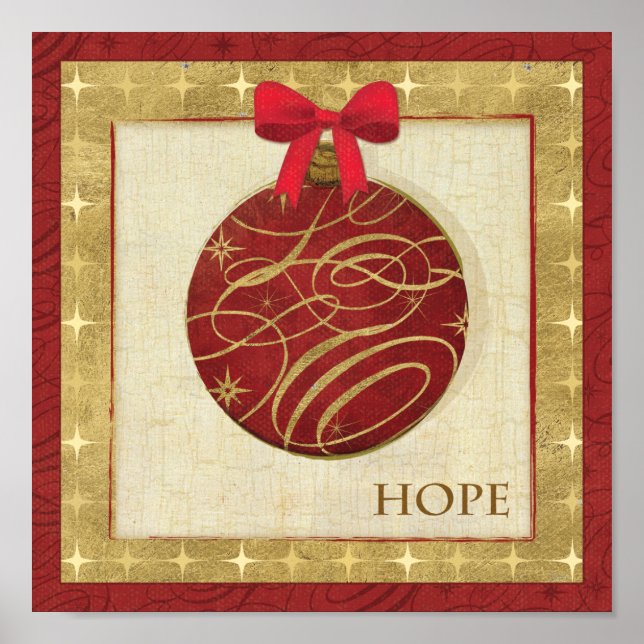 Decoraciones navideñas rojas (Frente)