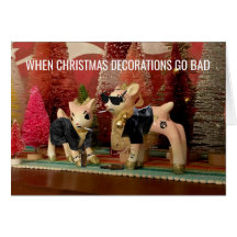 Decoraciones navideñas se fueron tarjeta de person